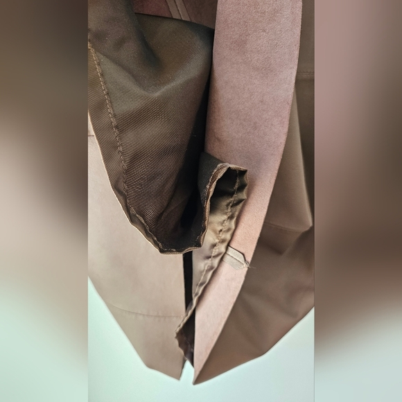 Bod&Christensen Real Leather Midi Skirt Brown Wiskey Tan A line size 10 - Picture 7 of 7